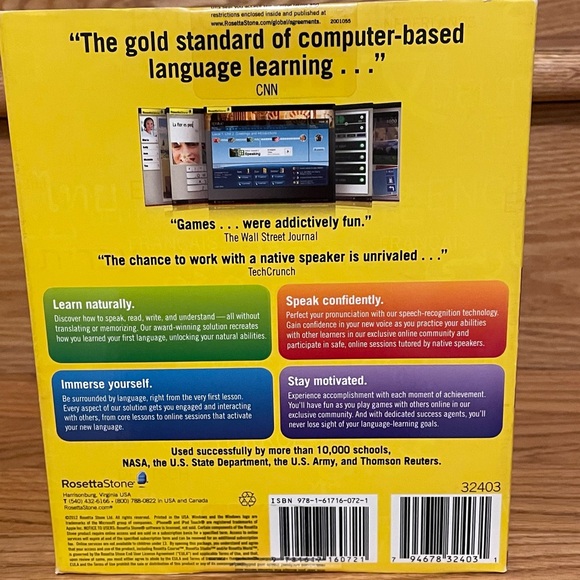 Rosetta Stone Portuguese (Brazil) Levels 1 , 2 , 3. Totale Version 4 Never Opend - Picture 5 of 10